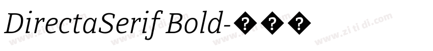 DirectaSerif Bold字体转换